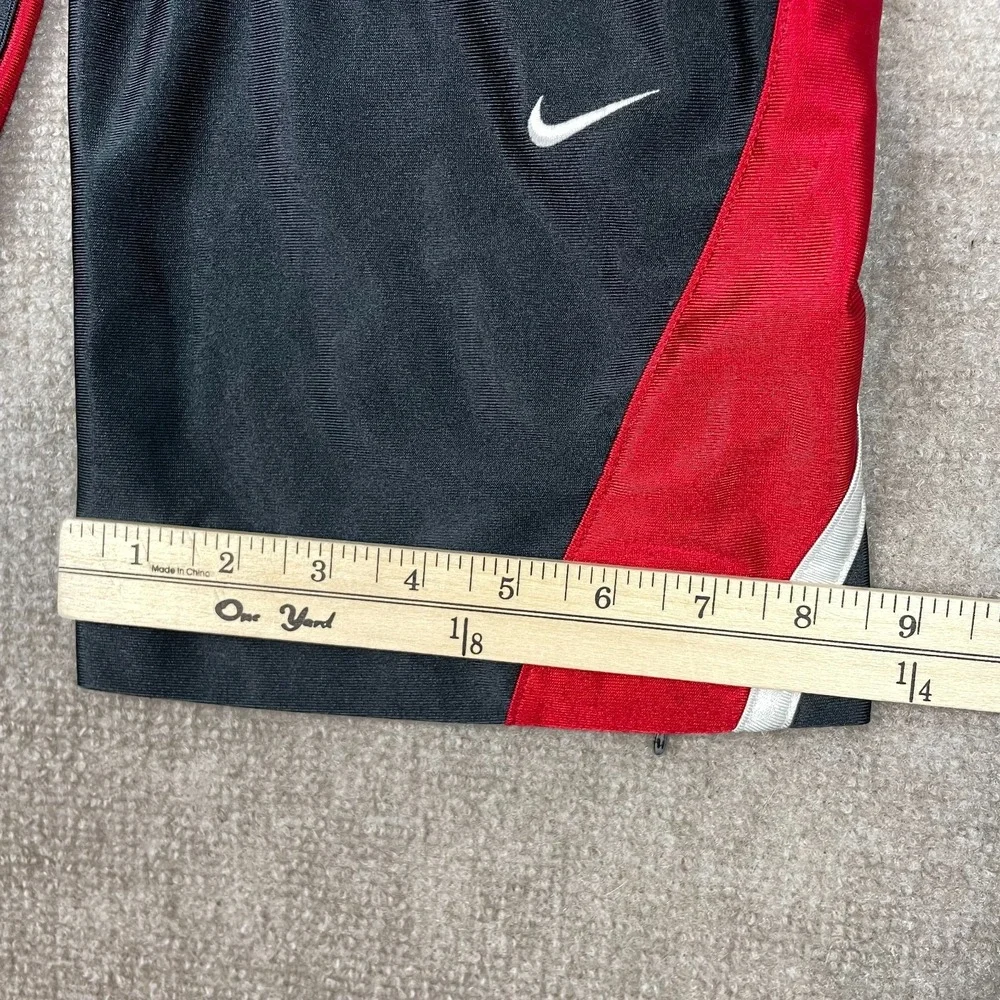 Nike Track Pants Womens XL 18-20 Black Swoosh Logo Wide Leg Ankle Zip Drawstring
